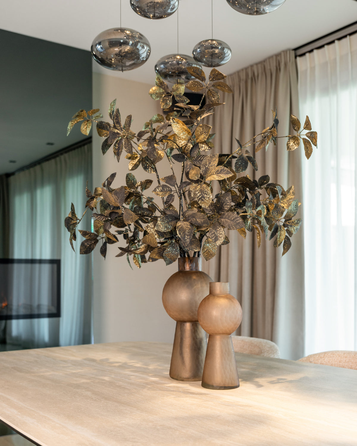 Masă dining Maxfield, bej, 300 cm – ambient