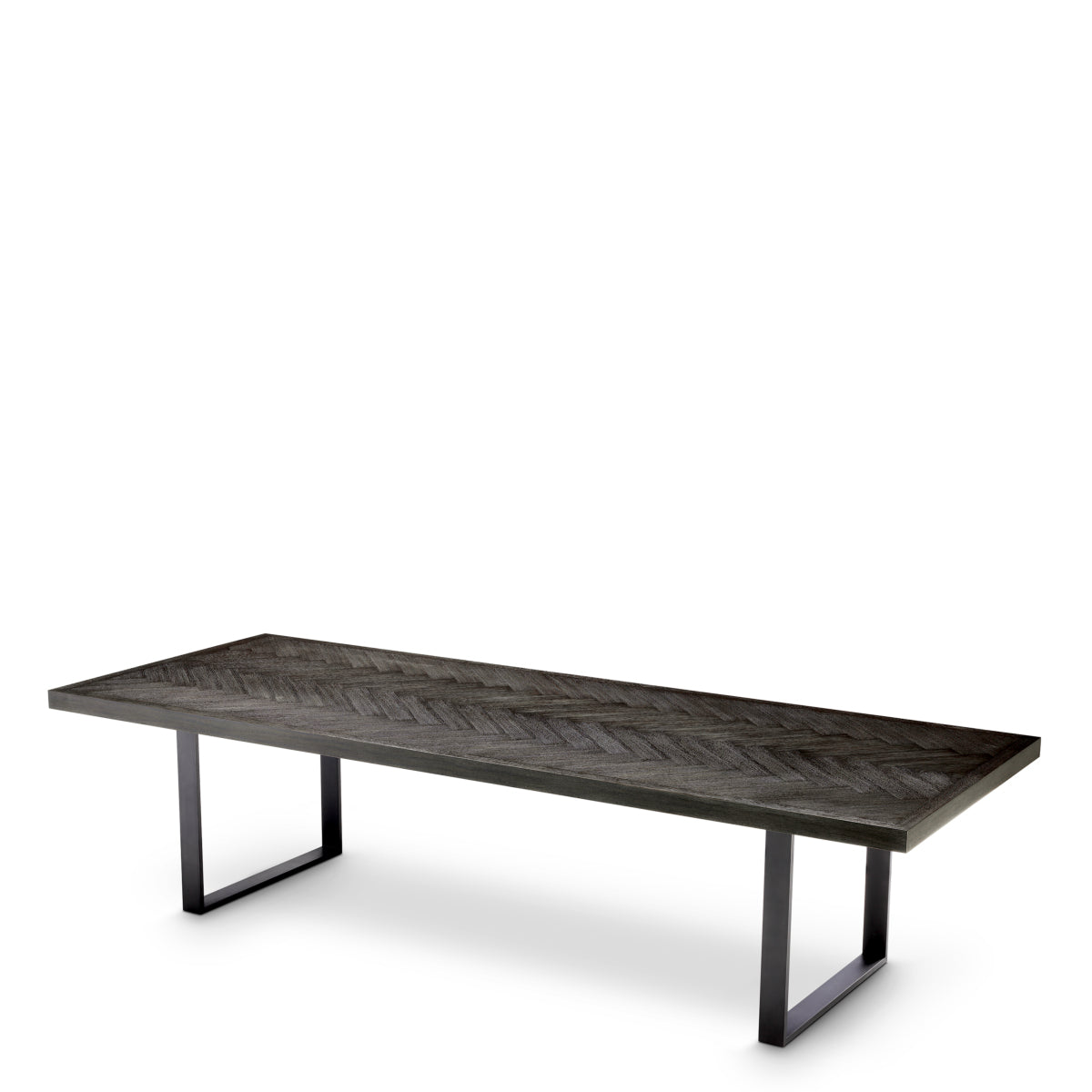 Masă dining Melchior, furnir de stejar cărbune, 300 cm