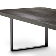 Masă dining Melchior, furnir de stejar cărbune, 300 cm