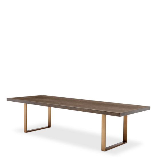 Masă dining Melchior, furnir de stejar maro, 300 cm