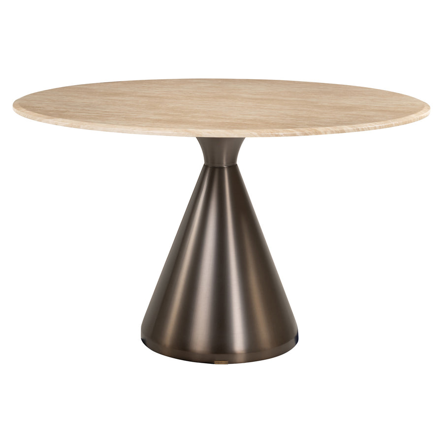 Masă dining Montgommery, bej, Ø 130 cm