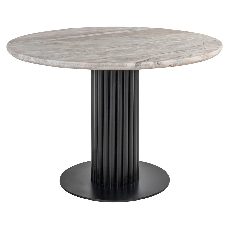 Masă dining Nyon, blush bej, Ø 120 cm
