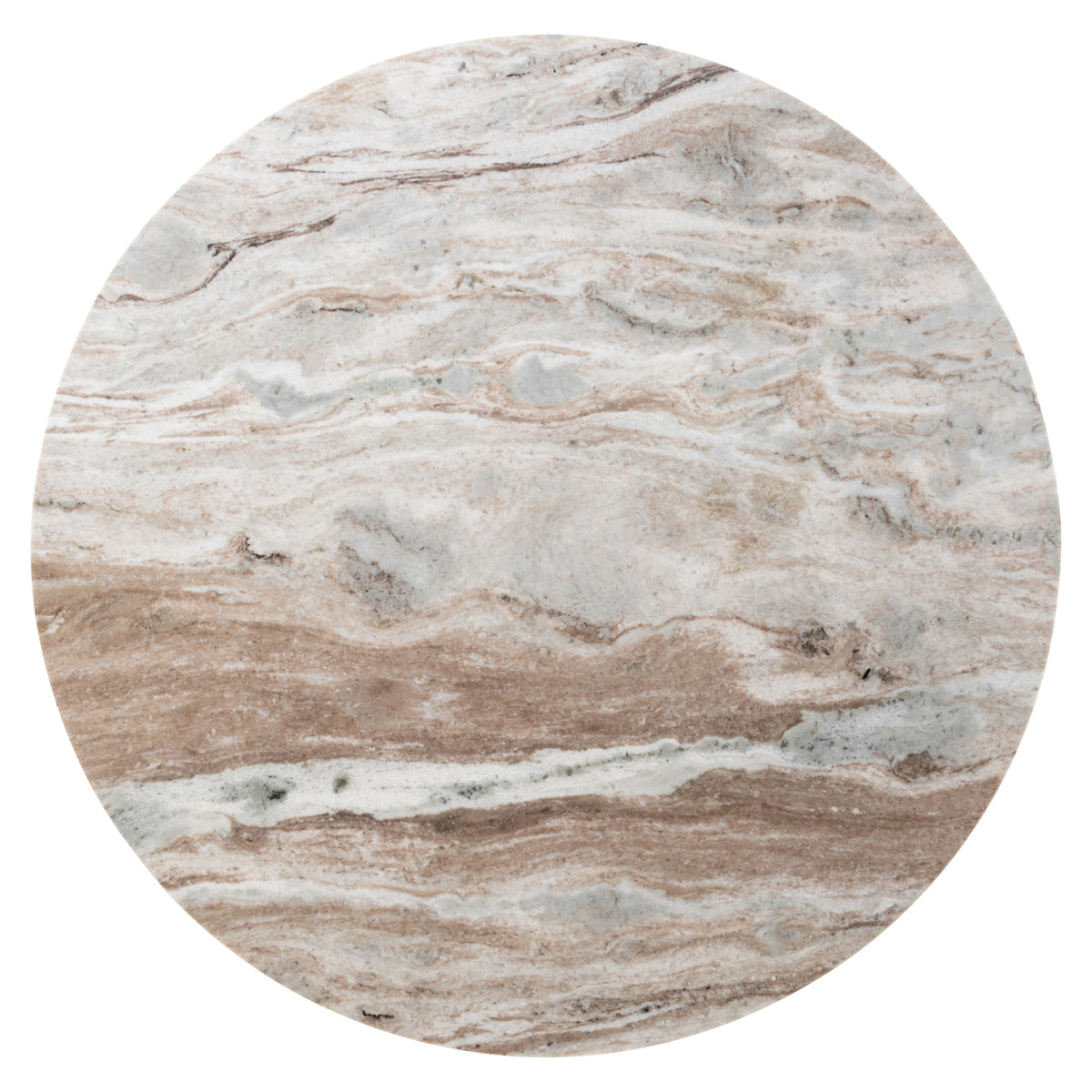 Masă dining Nyon, blush bej, Ø 120 cm