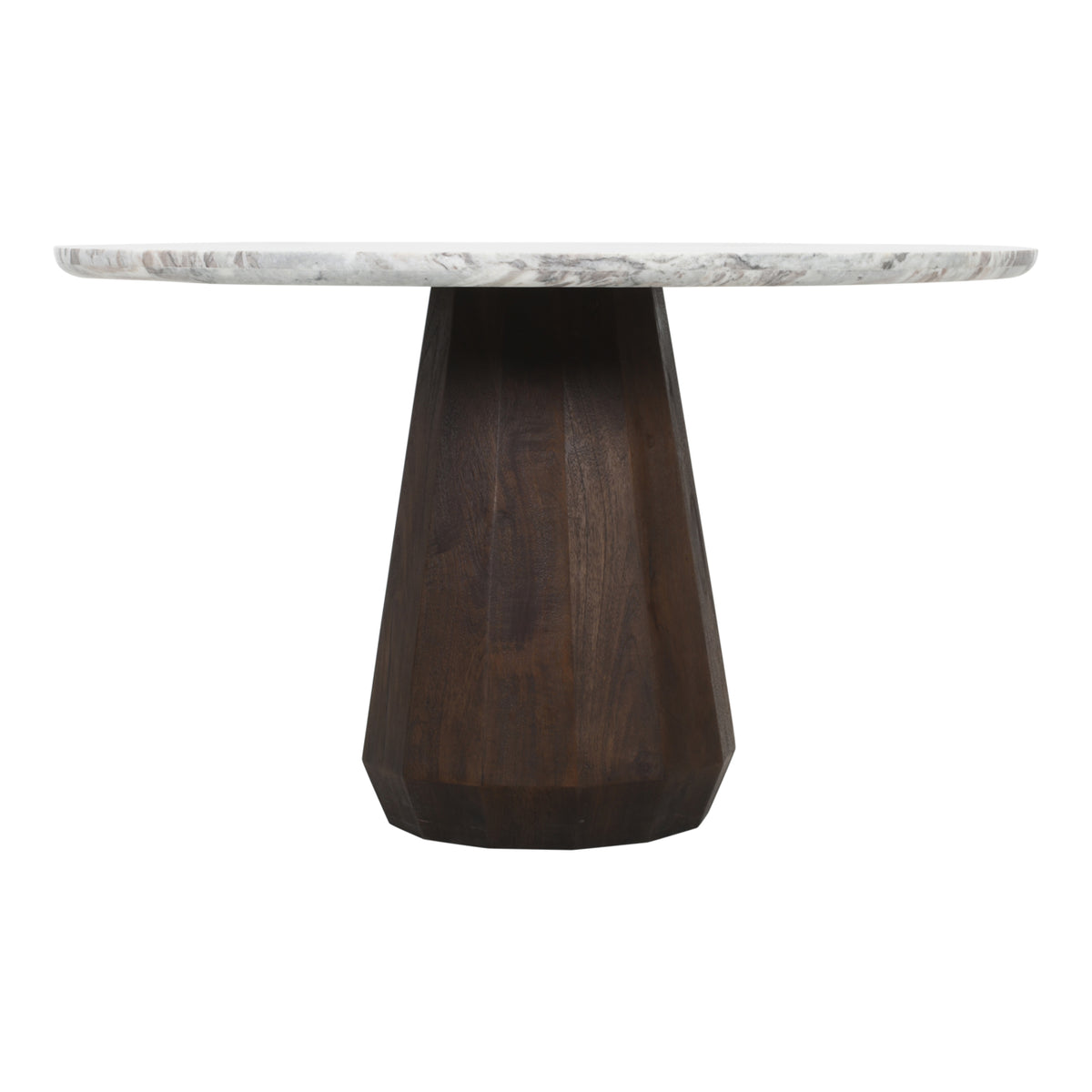 Masă dining Oberoy, Blush bej, Ø 130 cm