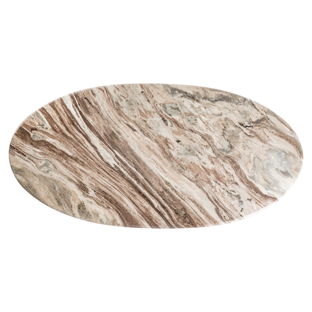 Masă dining Rashford, blush bej, oval, 200 cm