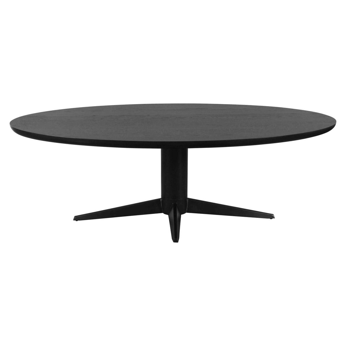 Masă dining Rayford, negru, ovală, 230 cm