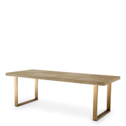 Masă dining Remington 230 cm, furnir de stejar spălat