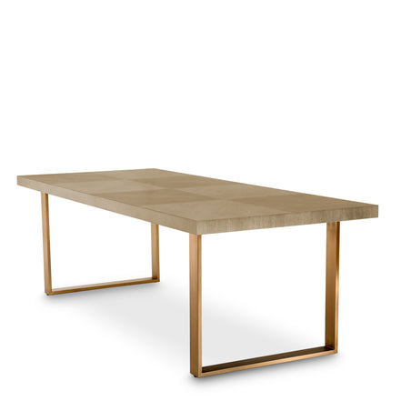 Masă dining Remington 230 cm, furnir de stejar spălat