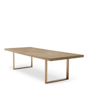 Masă dining Remington 300 cm, furnir de stejar spălat