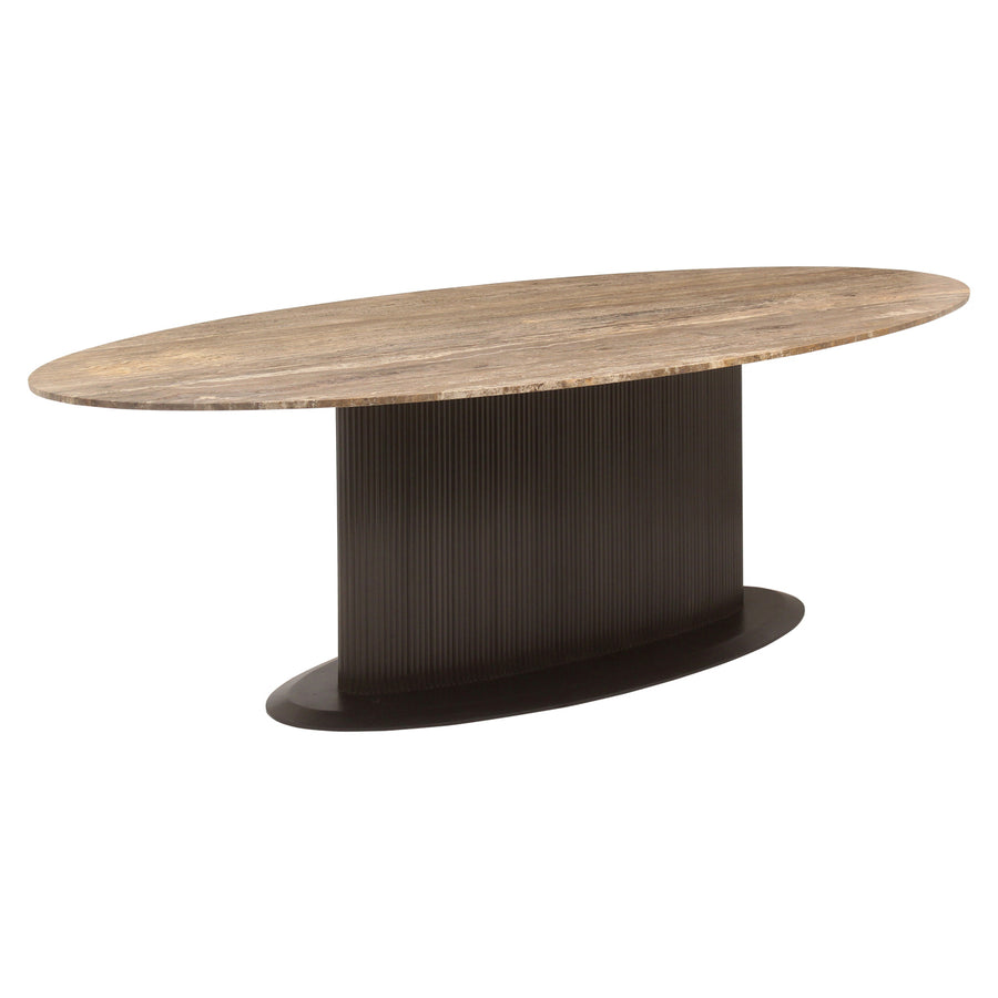 Masă dining Russo, ash brown, oval, 235 cm