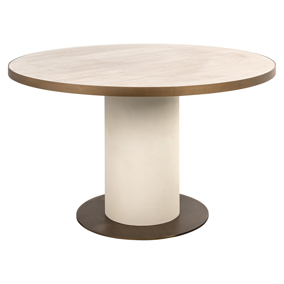 Masă dining Tivoli, alb, Ø 130 cm