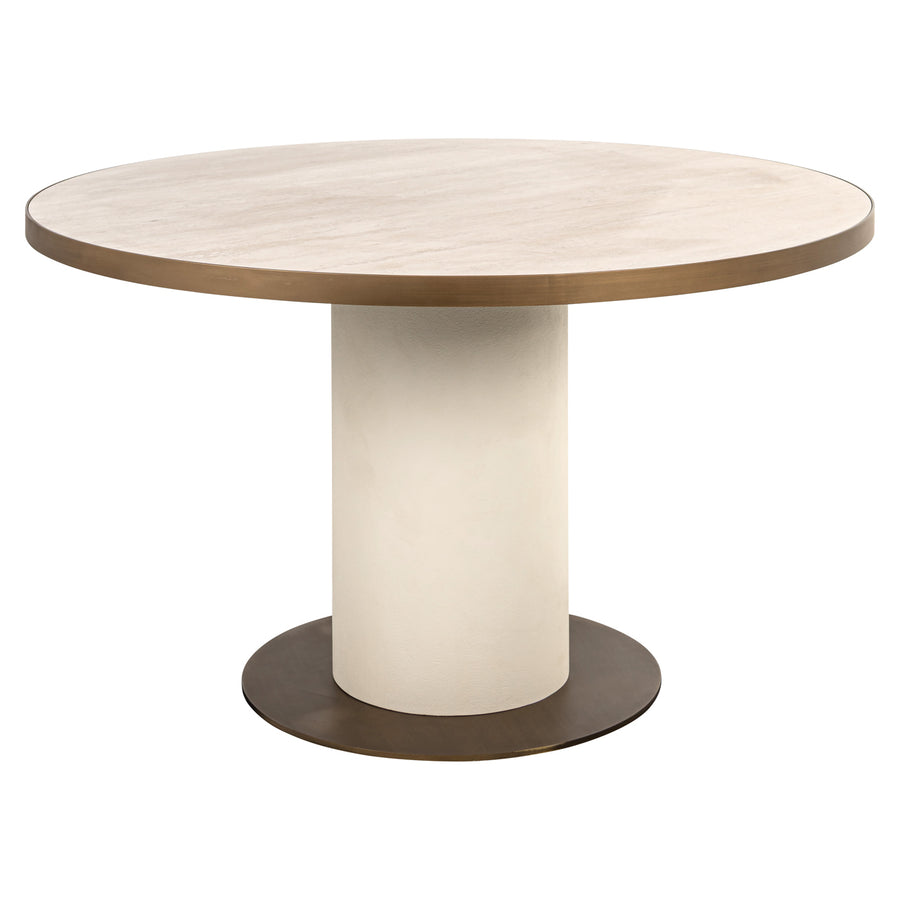 Masă dining Tivoli, alb, Ø 130 cm