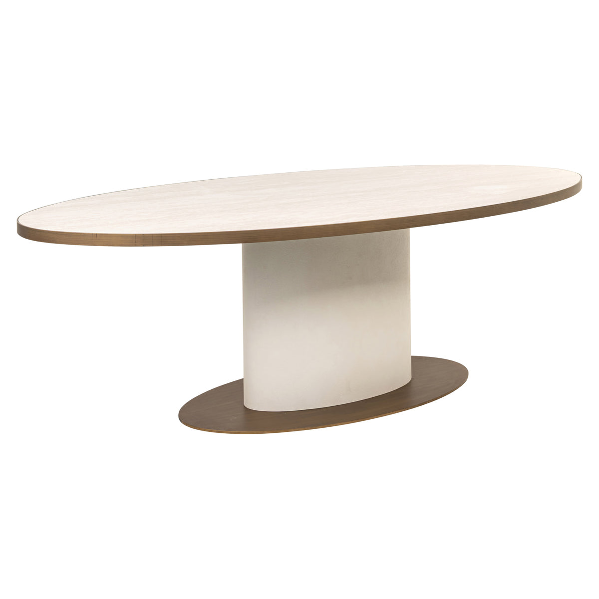 Masă dining Tivoli, alb, ovală, 230 cm