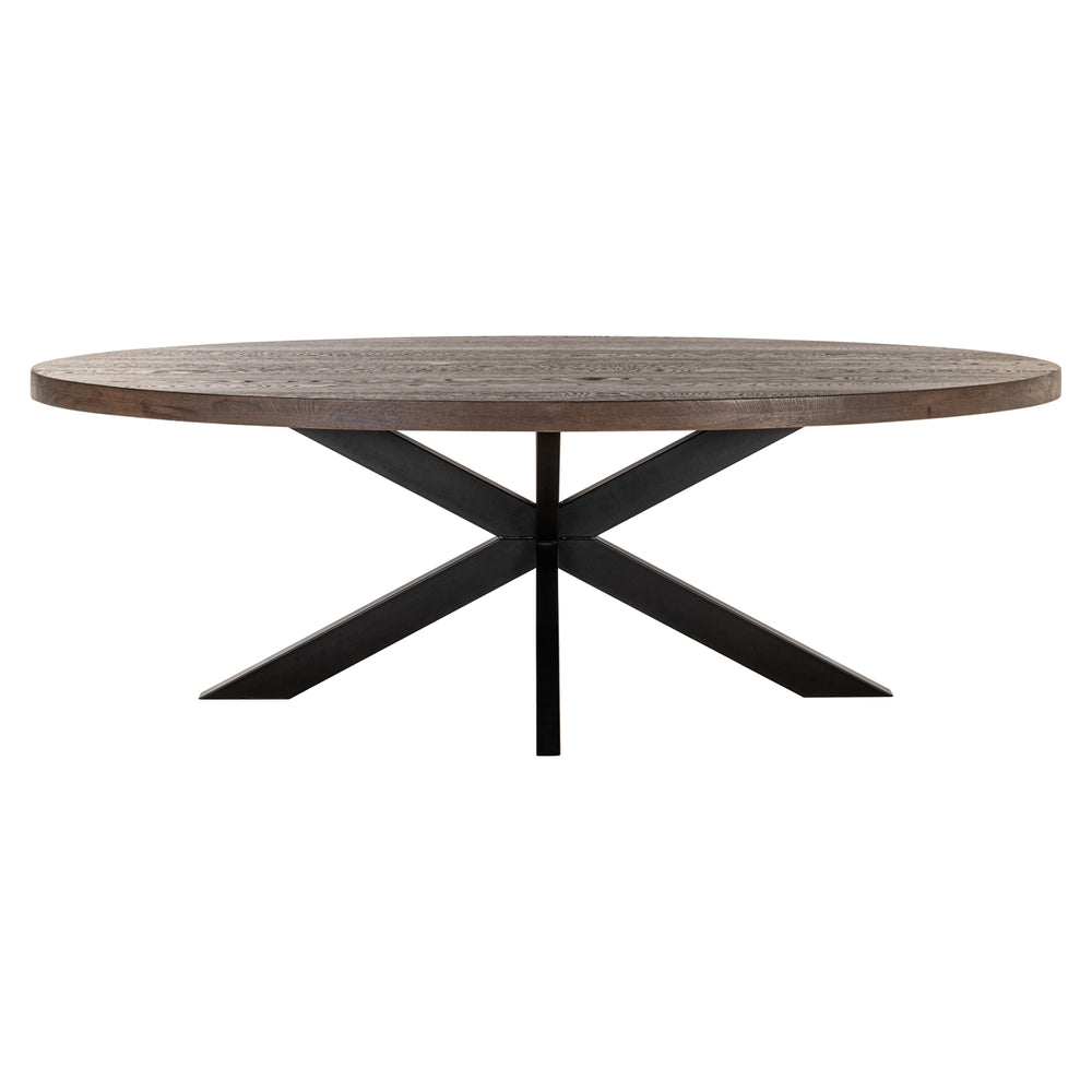 Masă dining Watson, maro închis/negru, 235 cm