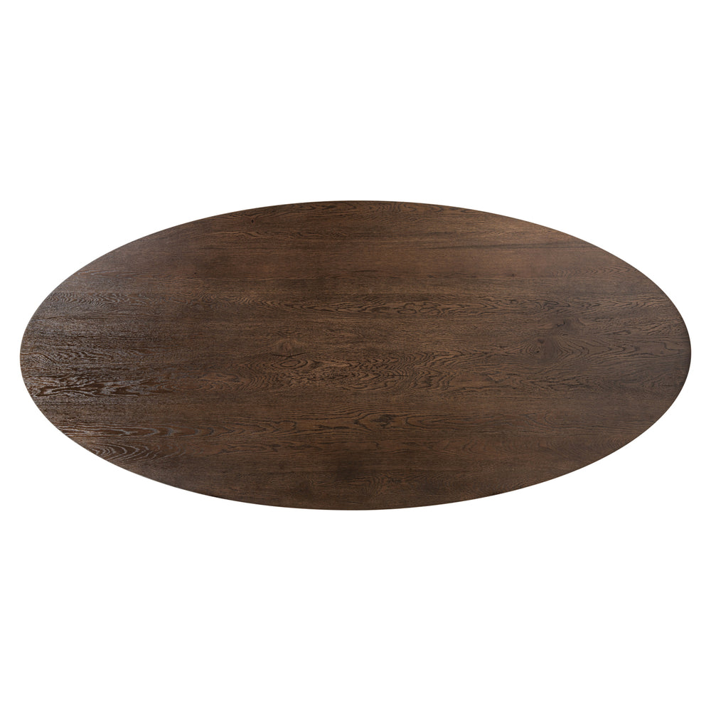 Masă dining Watson, maro închis/negru, 235 cm