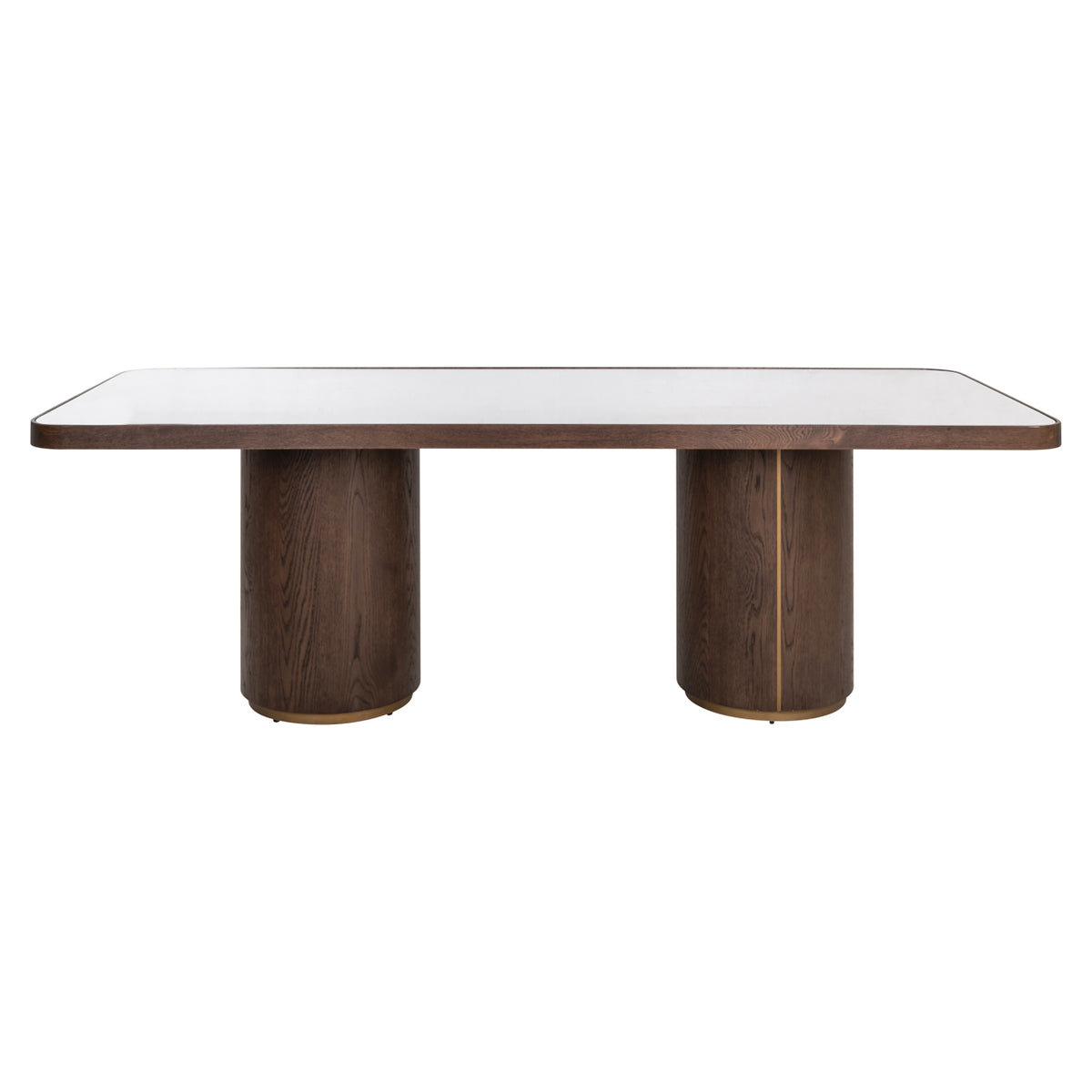 Masă dining Willox, bej, 235 cm, cu sticlă