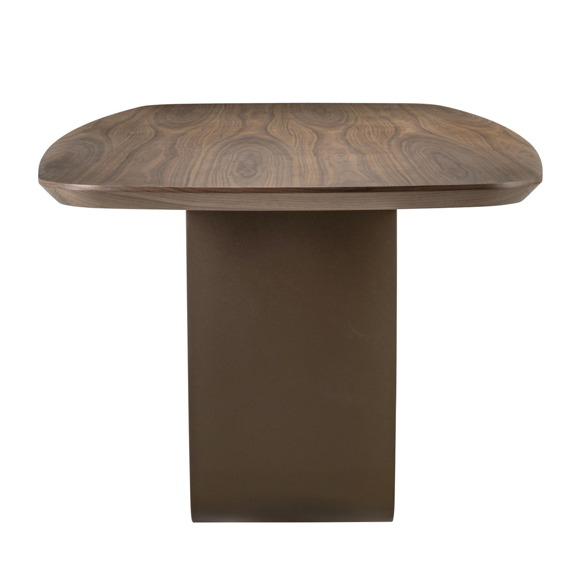 Masă dining Windsor, nuc, 230 cm, bază din alamă