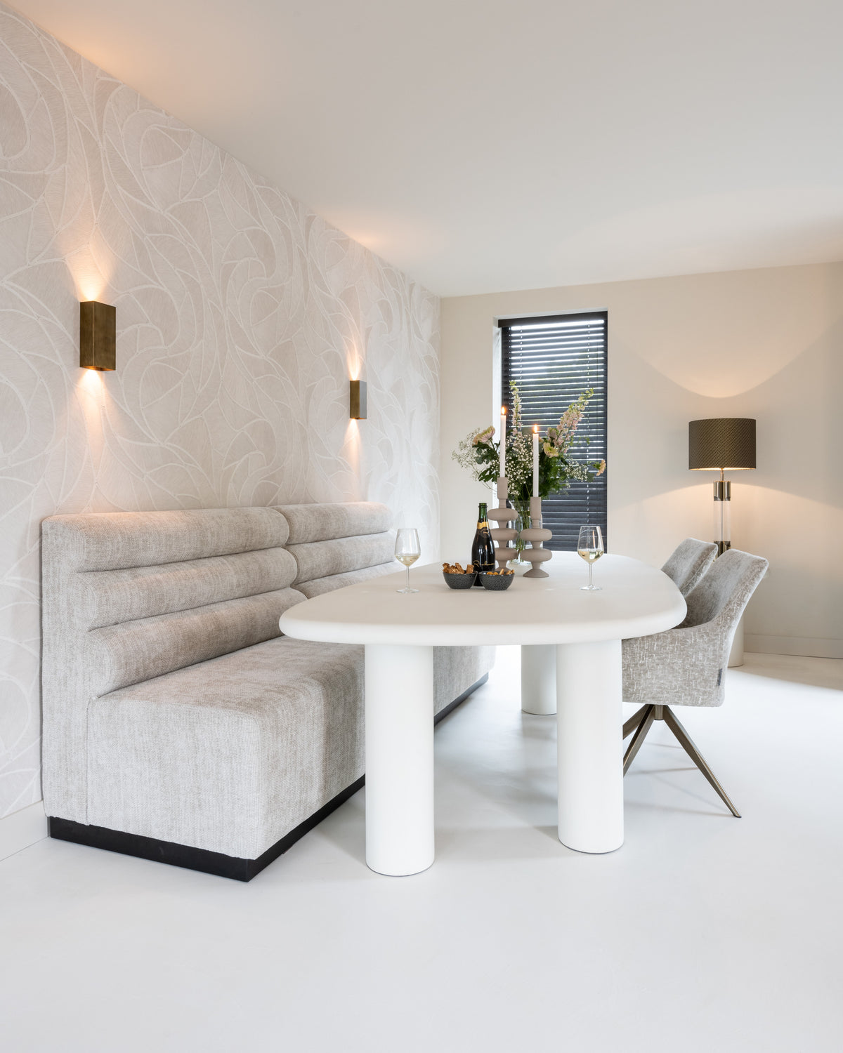 Măsuță auxiliară Bloomstone, alb – ambient