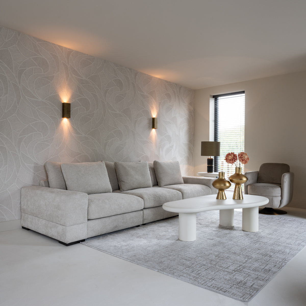Măsuță auxiliară Bloomstone, alb – ambient