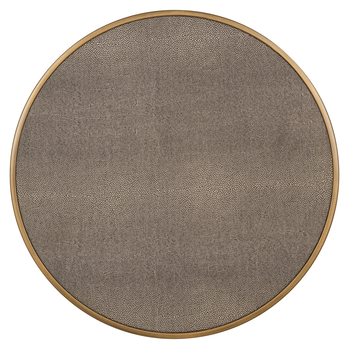 Măsuță auxiliară Bloomville, alamă shagreen, cu sticlă (set de 2)
