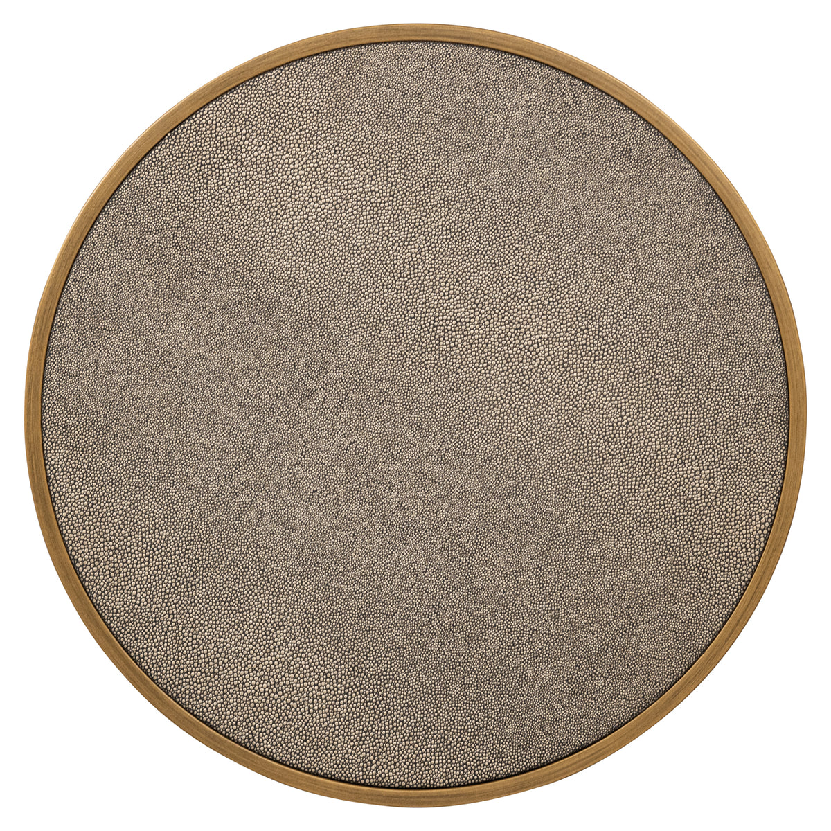 Măsuță auxiliară Bloomville, alamă shagreen, cu sticlă (set de 2)