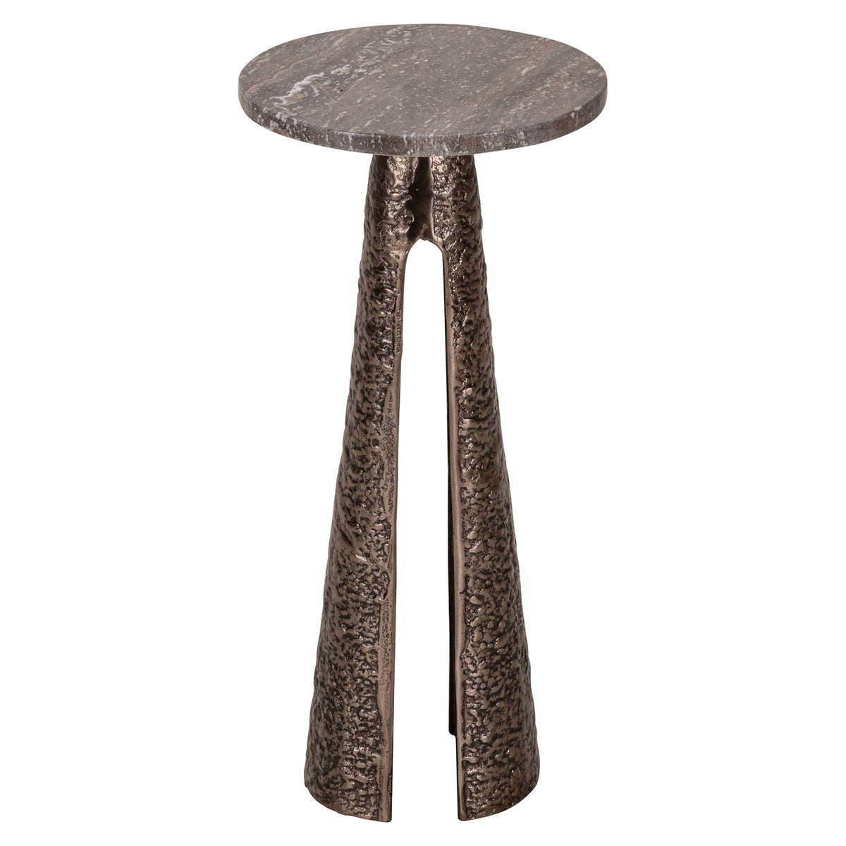 Măsuță auxiliară Eldora, bronz, Ø 25 cm