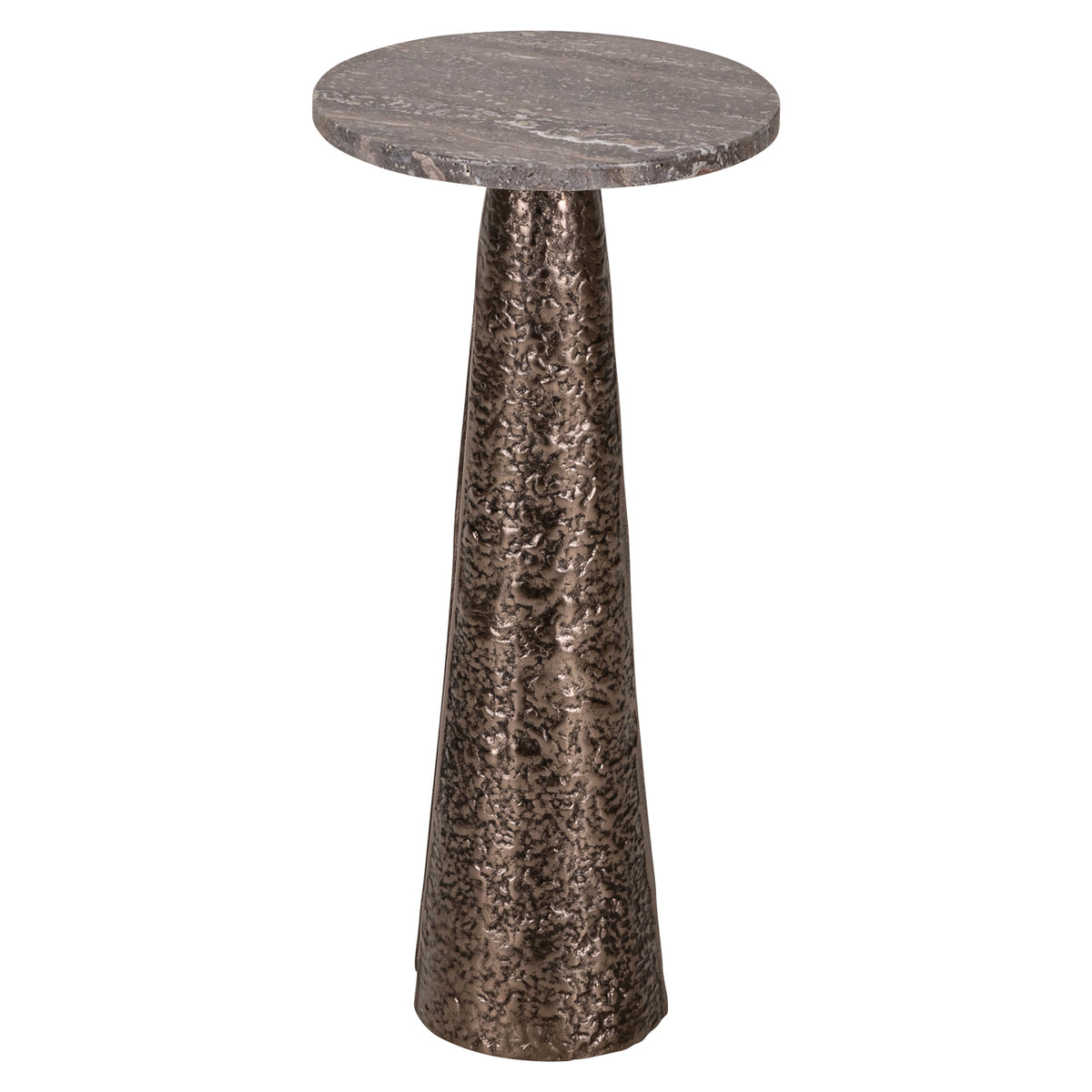Măsuță auxiliară Eldora, bronz, Ø 25 cm