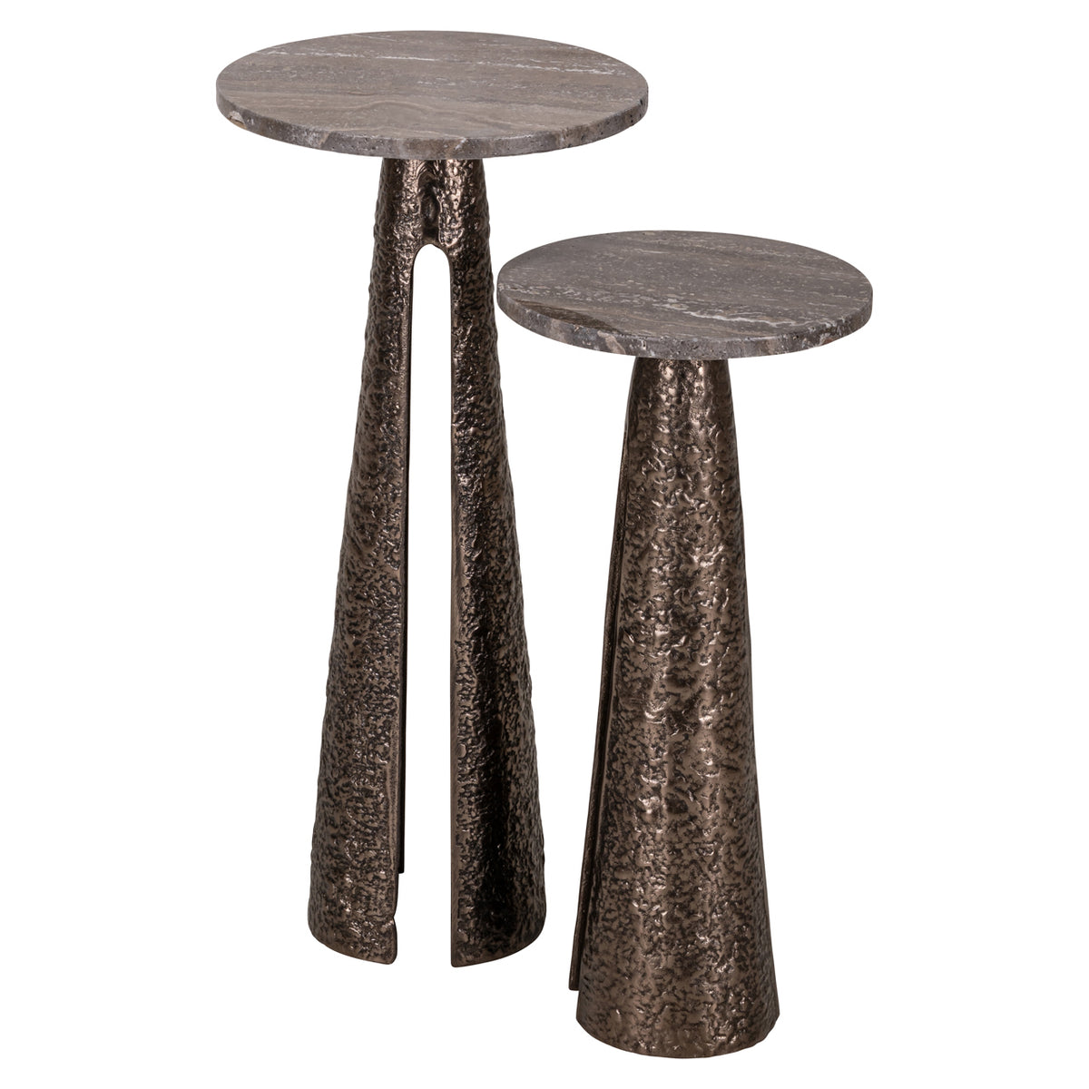 Măsuță auxiliară Eldora, bronz, Ø 25 cm
