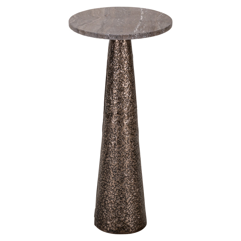 Măsuță auxiliară Eldora, bronz, Ø 30 cm