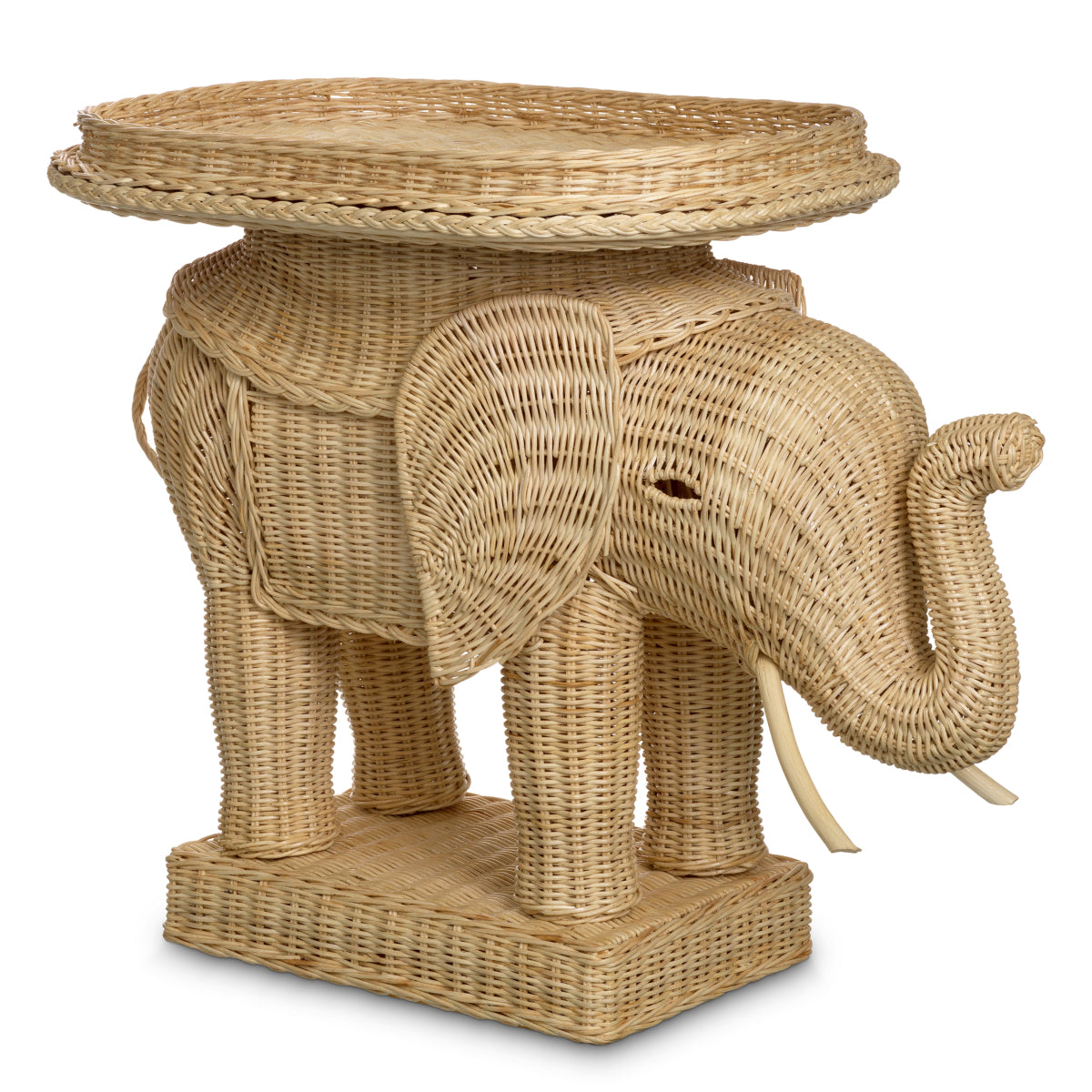 Măsuță auxiliară Elephant, ratan natural