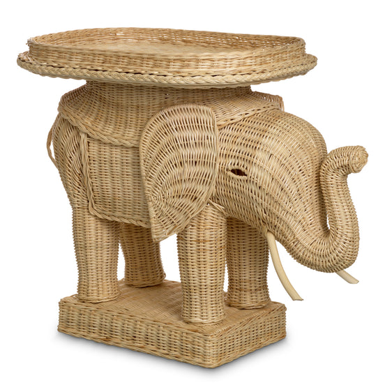 Măsuță auxiliară Elephant, ratan natural