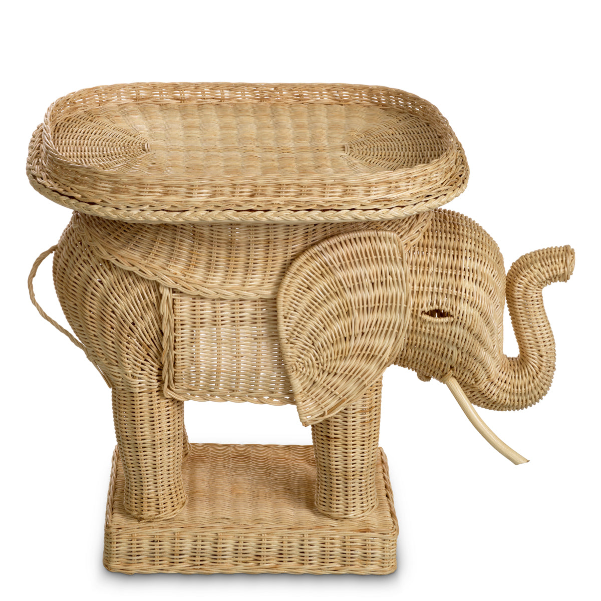 Măsuță auxiliară Elephant, ratan natural