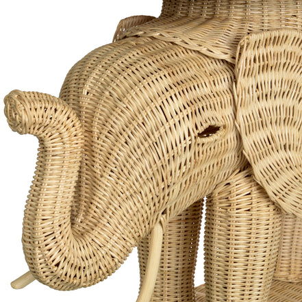 Măsuță auxiliară Elephant, ratan natural