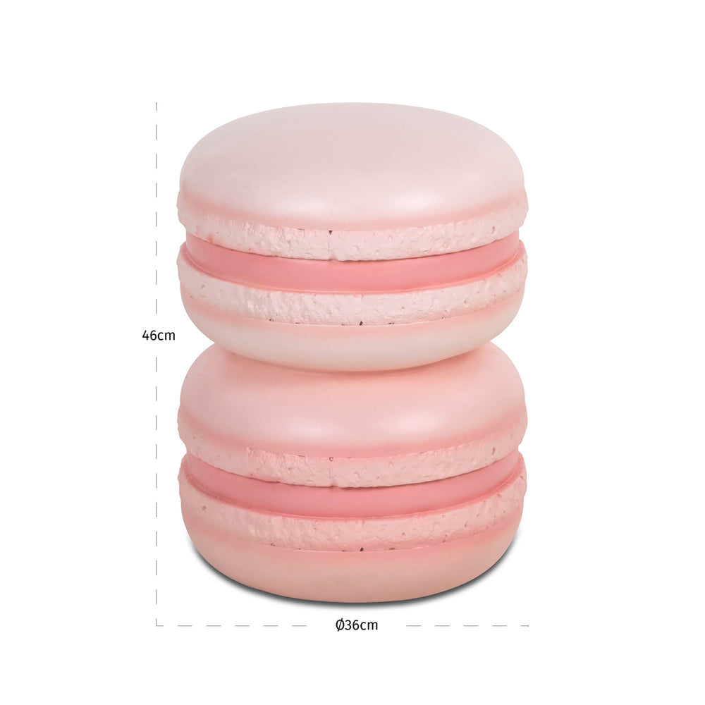 Măsuță auxiliară Macarons, roz – desen tehnic cu dimensiuni