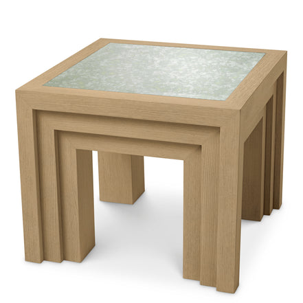 Măsuță auxiliară Metropolitan, furnir de stejar natural cu fibră deschisă