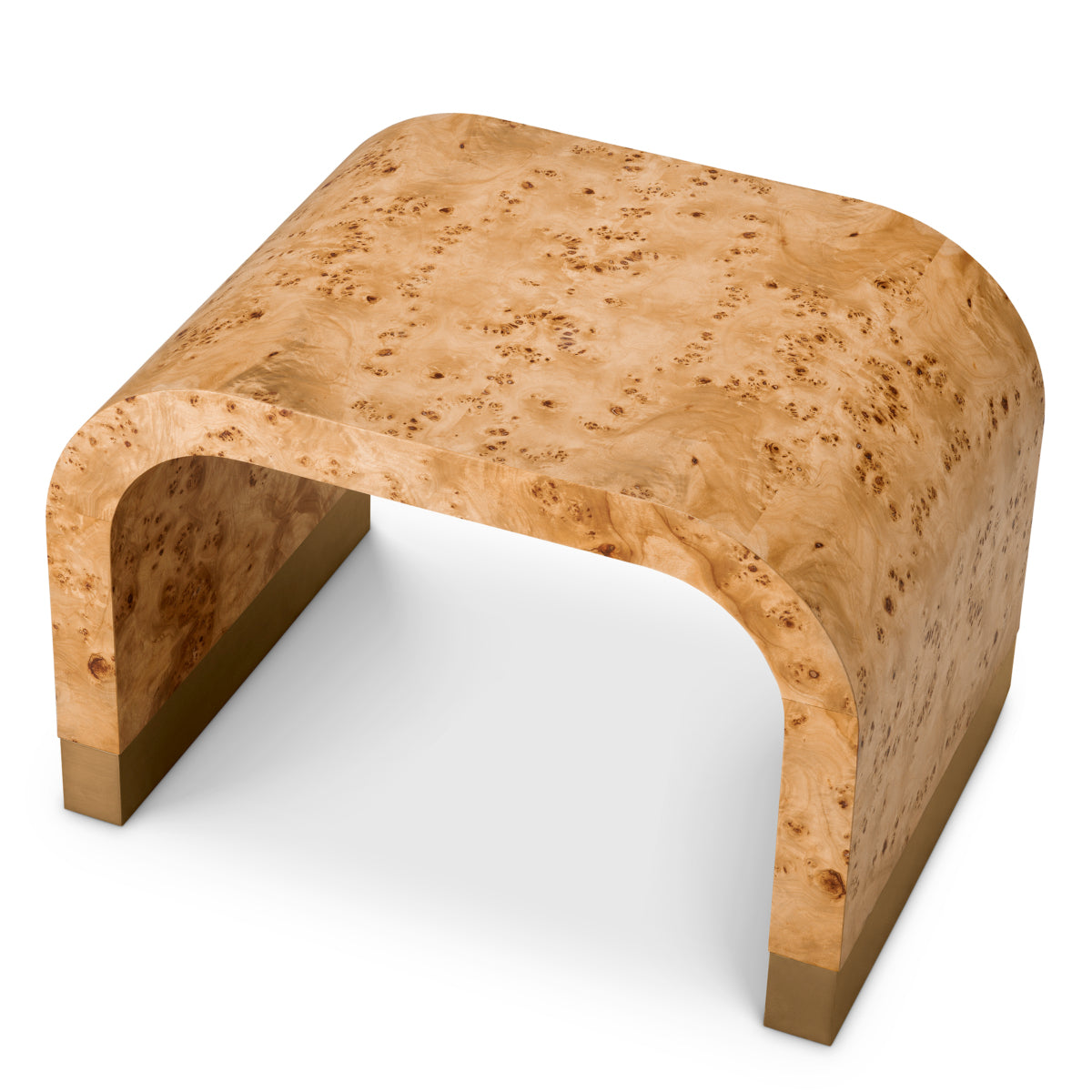 Măsuță auxiliară Quinton, furnir de mappa burl maro deschis