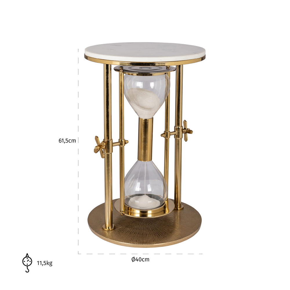 Măsuță auxiliară Tempus, auriu – desen tehnic cu dimensiuni