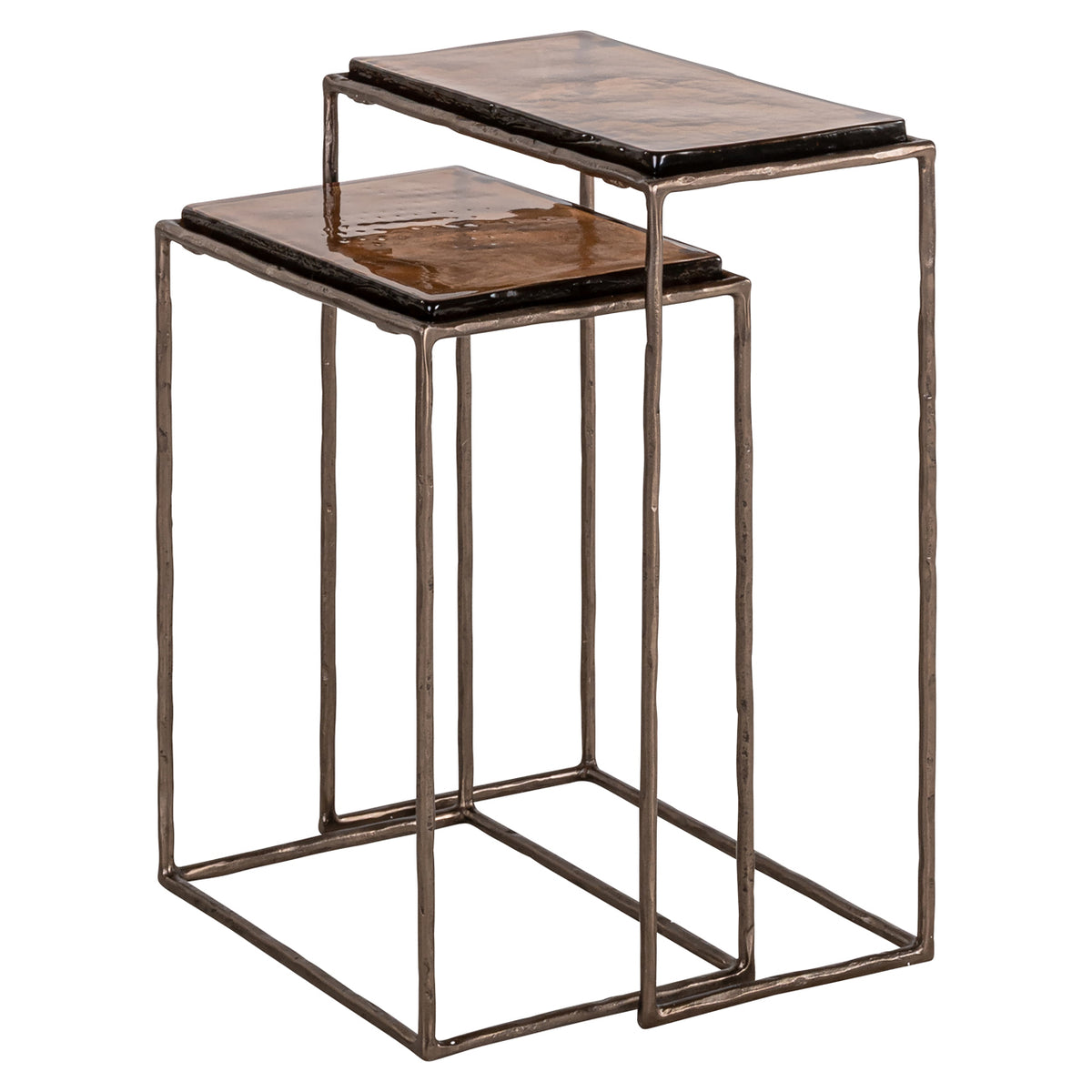 Măsuță auxiliară Villano, bronz (set de 2)