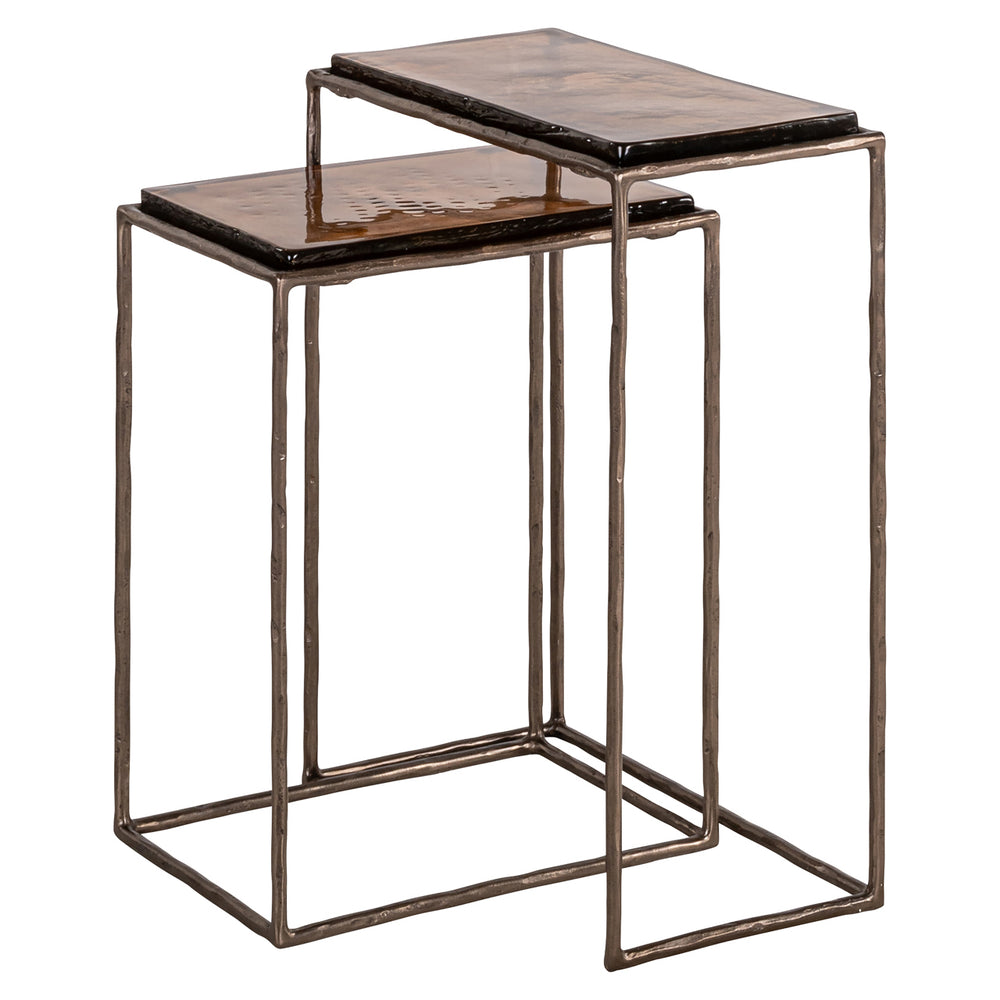 Măsuță auxiliară Villano, bronz (set de 2)