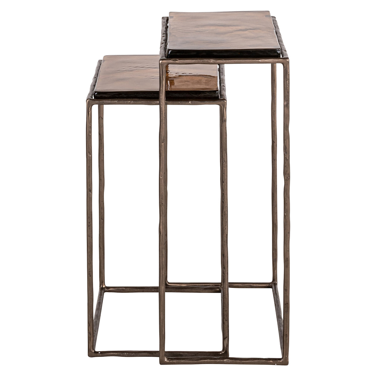 Măsuță auxiliară Villano, bronz (set de 2)