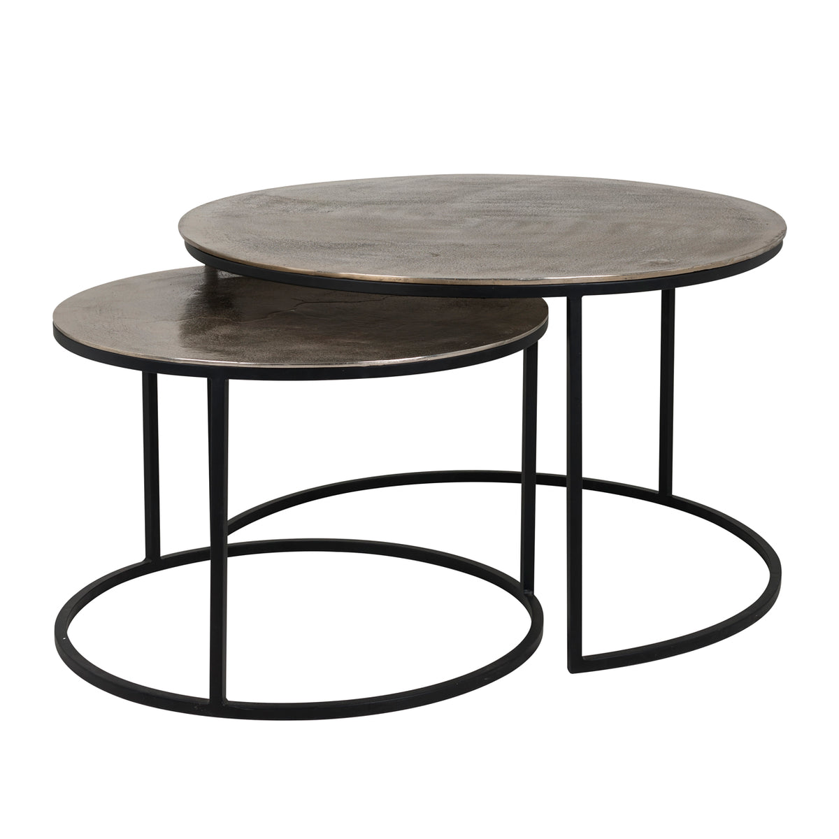 Măsuță de cafea Asher, auriu champagne (set de 2)