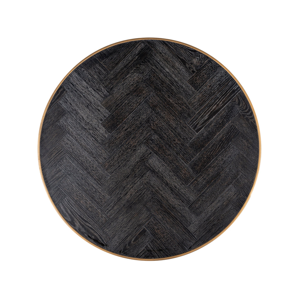 Măsuță de cafea Blackbone Brass, negru rustic (set de 2)