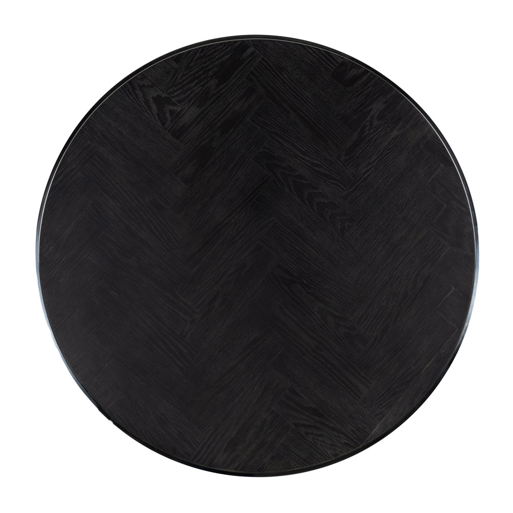 Măsuță de cafea Blackbone Silver, negru rustic (set de 2)