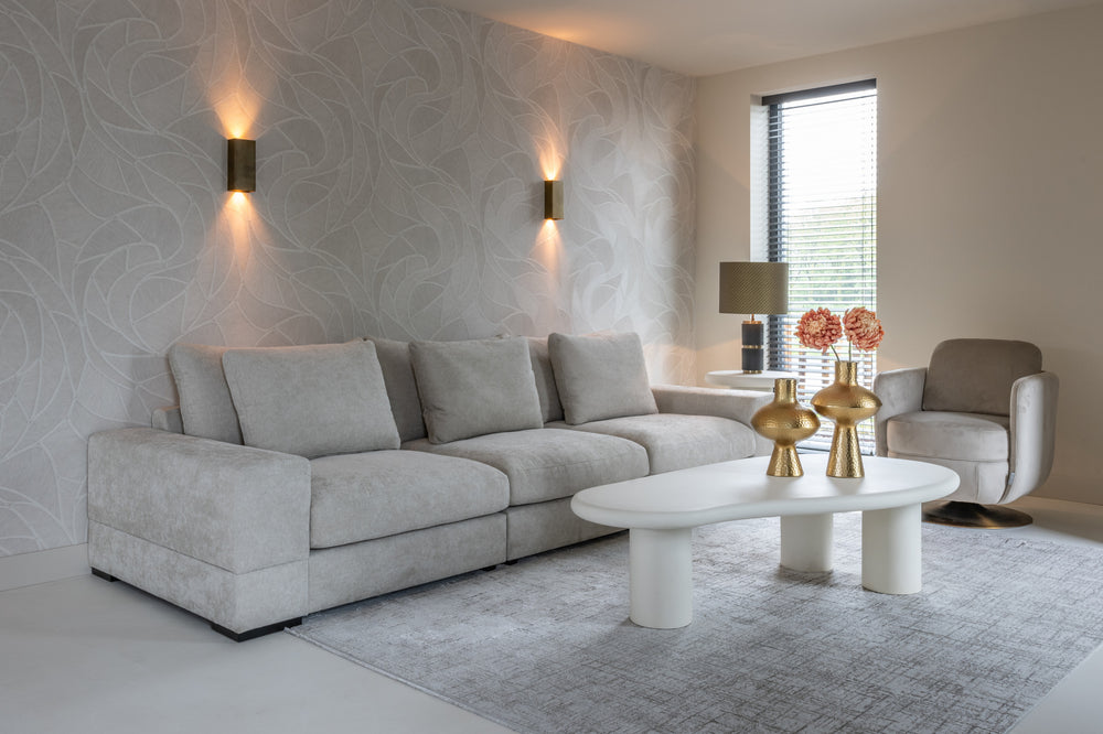 Măsuță de cafea Bloomstone, alb, 160 x 80 cm – ambient