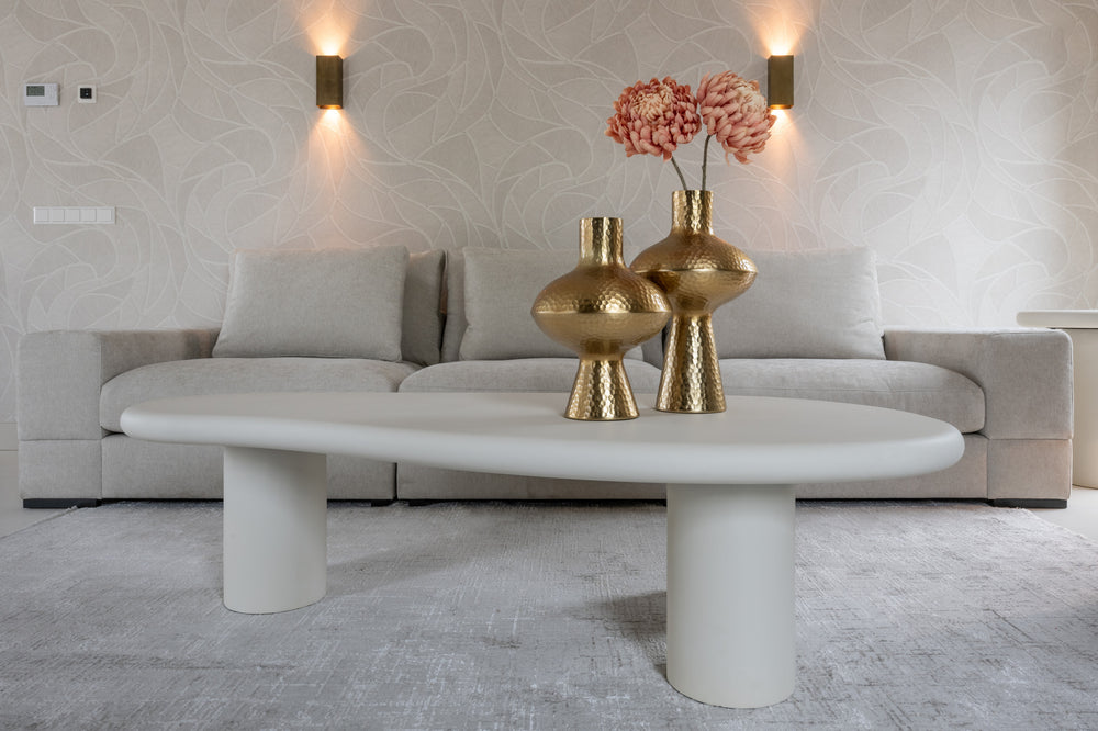 Măsuță de cafea Bloomstone, alb, 160 x 80 cm – ambient