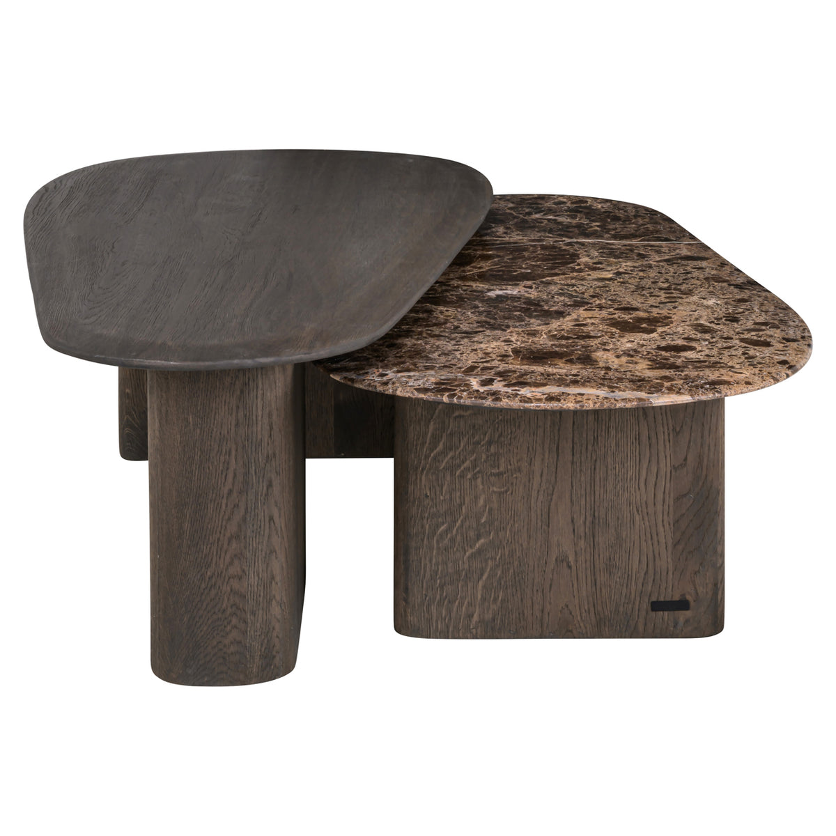 Măsuță de cafea Castello, smoked charcoal (set de 2)