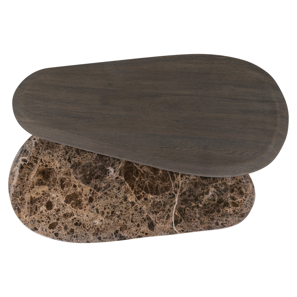 Măsuță de cafea Castello, smoked charcoal (set de 2)
