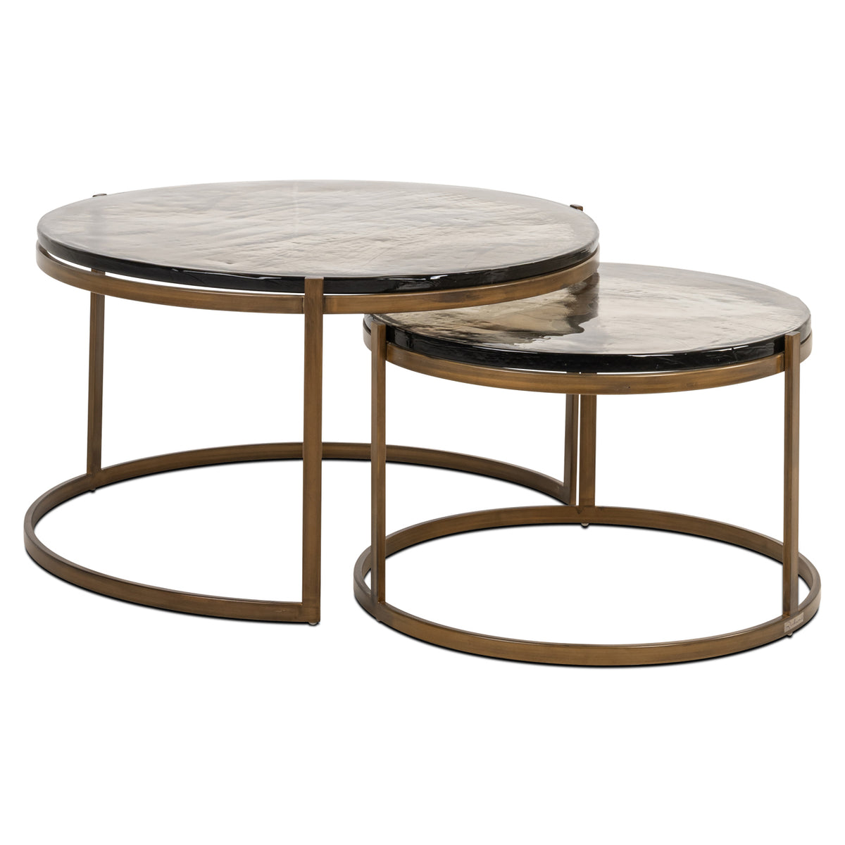Măsuță de cafea Cleo, auriu (set de 2)