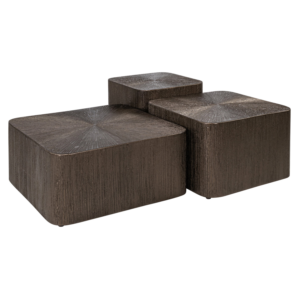 Măsuță de cafea Cubes, Brunzae (set de 3)