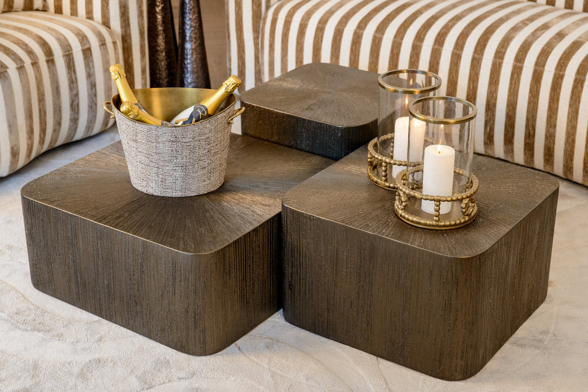 Măsuță de cafea Cubes, Brunzae (set de 3) – ambient